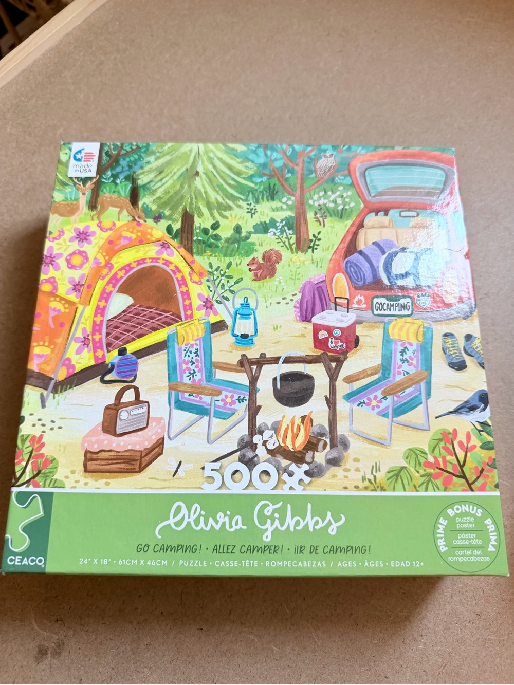 Olivia Gibbs 500-Piece 'Go Camping!' Jigsaw Puzzle - Multicolor